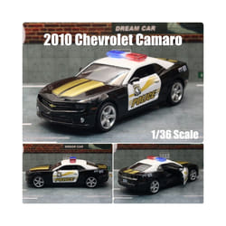 1/36 Chevrolet Camaro Super Sport Toy Car Model 5'' 1:36 RMZ CiTY Diecast Miniature Vehicle Pull Back - Police Car
