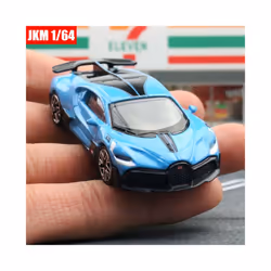 1/64 Bugatti Divo Toy Car 1:64 JKM Super Sport Vehicle Miniature Model Free Wheels Diecast Zinc Alloy - Silver