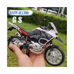 1/9 BMW R1200GS Cross-country Motorcycles Model Diecasts Metal Simulation - Grey