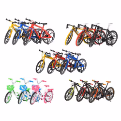 1:10 3D Mini Multi-color Alloy Mountain Racing Bicycle Rotatable Wheel Diecast Model Toy for Decoration Gift - H