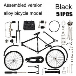 1:10 DIY Mini Retro Alloy Bicycle Diecast Model Metal Bike Sliding Assembled Version Simulation Collection Adult Boys Toys