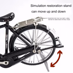 1:10 DIY Mini Retro Alloy Bicycle Diecast Model Metal Bike Sliding Assembled Version Simulation Collection Adult Boys Toys