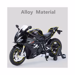 1:12 2023 S1000RR M Version Racing Motorcycle Model Diecast Alloy Metal - Black retail box
