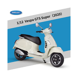 1:12 Vespa GTS Super 2020 Alloy Leisure Motorcycle Model Simulation Metal - White foam box