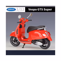 1:12 Vespa GTS Super 2020 Alloy Leisure Motorcycle Model Simulation Metal - White foam box