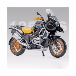 1:12 BMW R1250GS ADV Motorcycles Simulation Alloy Motorcycle Model Shock - Yellow with box