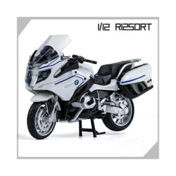 1:12 BMW R1250RT Motorcycles Simulation Alloy Motorcycle Model Shock Absorbers - White no box