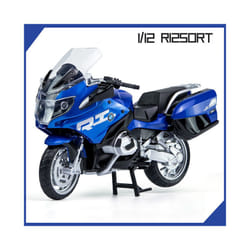 1:12 BMW R1250RT Motorcycles Simulation Alloy Motorcycle Model Shock Absorbers - Blue no box