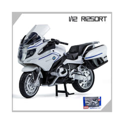 1:12 BMW R1250RT Motorcycles Simulation Alloy Motorcycle Model Shock Absorbers - White with box