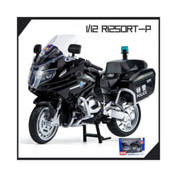 1:12 BMW R1250RT Motorcycles Simulation Alloy Motorcycle Model Shock Absorbers - Police Black box