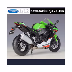 1:12 Kawasaki Ninja ZX10R Heavy Locomoti Simulation Alloy Motorcycle - Green no box