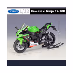 1:12 Kawasaki Ninja ZX10R Heavy Locomoti Simulation Alloy Motorcycle - Green no box