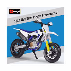 1:18 Husqvarna FS450 Supermoto Model Car Simulation Alloy Motorcycle Metal Toy Car Children's Toy Gift - FS450 Supermoto