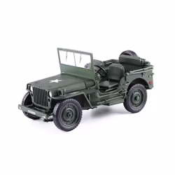 1:18 Model Old World War II Willys Vehicles Alloy Car Model for Kids Toys Gifts
