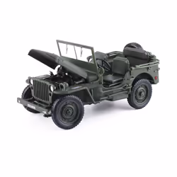 1:18 Model Old World War II Willys Vehicles Alloy Car Model for Kids Toys Gifts