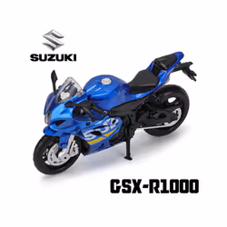 1:18 Suzuki GSX-R1000 with base alloy die-cast car motorcycle model, toy gift giving, die-cast static - 1-18 GSX-R1000