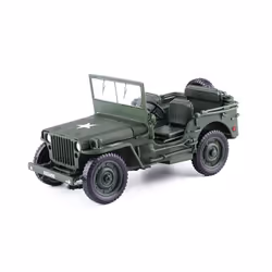 1:18 Model Old World War II Willys Vehicles Alloy Car for Kids Toys Gifts