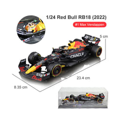 1:24 2022 F1 Red Bull RB18 #1 Verstappen Champion Gold Helmet #11 Perez - RB18-1 With Helmet