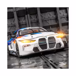 1:24 BMW M4 GT3 Alloy Sports Car Model Diecast Metal Toy Car Vehicles Model Simulation Sound and Light - M4 GT3 Gray