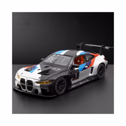 1:24 BMW M4 GT3 Alloy Sports Car Model Diecast Metal Toy Car Vehicles Model Simulation Sound and Light - M4 DTM Yellow