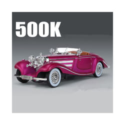 1:24 Benzs 500K Alloy Car Model Diecast Metal Classic Vehicles Car Model - Purple