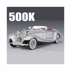 1:24 Benzs 500K Alloy Car Model Diecast Metal Classic Vehicles Car Model - Silvery