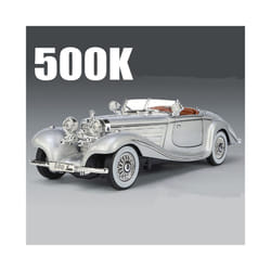 1:24 Benzs 500K Alloy Car Model Diecast Metal Classic Vehicles Car Model - Silvery