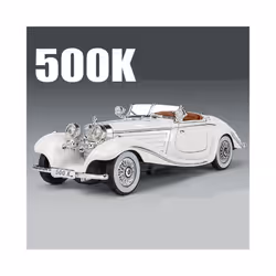 1:24 Benzs 500K Alloy Car Model Diecast Metal Classic Vehicles Car Model - White