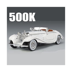 1:24 Benzs 500K Alloy Car Model Diecast Metal Classic Vehicles Car Model - White