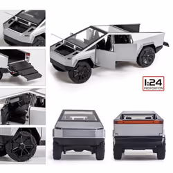 1:24 Tesla Cybertruck Pickup Truck Diecast Model Car Toy Sound & Light