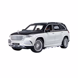 1:24 Benz Maybach Gls600 Alloy Car Model Sound And Light Pull Back Toy Car Suv Off-Road Vehicle Boy - White