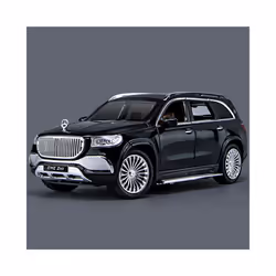 1:24 Benz Maybach Gls600 Alloy Car Model Sound And Light Pull Back Toy Car Suv Off-Road Vehicle Boy - Black