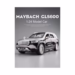 1:24 Benz Maybach Gls600 Alloy Car Model Sound And Light Pull Back Toy Car Suv Off-Road Vehicle Boy - Black with box