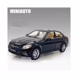 1:32 C-Class C260L Alloy Car Model Diecasts Metal Toy Vehicles Car Model Simulation Sound and Light - Black