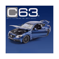 1:32 C63S Coupe Alloy Car Model Diecast Metal Toy Vehicles Car Model Collection Simulation Sound and - 1 32 Blue
