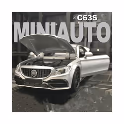 1:32 C63S Coupe Alloy Car Model Diecast Metal Toy Vehicles Car Model Collection Simulation Sound and - 1 32 Silvery