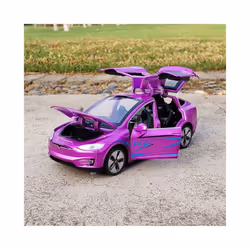1:32 Model X Model S SUV Alloy Car Model Diecasts Metal Simulation Toy Vehicles Car Model Sound Light - model x purple