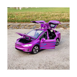 1:32 Model X Model S SUV Alloy Car Model Diecasts Metal Simulation Toy Vehicles Car Model Sound Light - model x purple