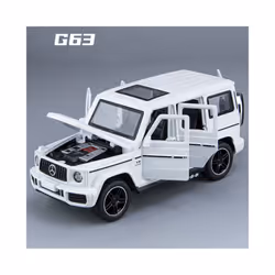 1:32 Benz G63 SUV Alloy Model Car Toy Diecasts Metal Casting Sound and Light Car Toys For Children Vehicle - White