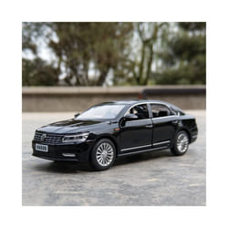 1:32 VW Passat Alloy Scale Car Model Diecast Metal Miniature Toy Vehicle Simulation Collection Soundï¼Light - Black