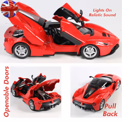 1:32 Ferrari Laferrari Car Diecast Model Detailed Sound&Light Kids Toy Xmas Gift