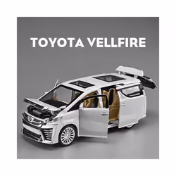 1:32 Toyota VELLFIRE Alphard MPV Alloy Car Model Diecasts Metal Toy Vehicles Car Model Sound and Light - VELLFIRE black