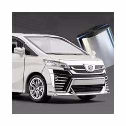 1:32 Toyota VELLFIRE Alphard MPV Alloy Car Model Diecasts Metal Toy Vehicles Car Model Sound and Light - VELLFIRE black