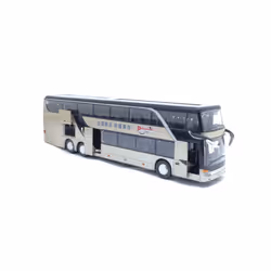 1:32 High Quality Alloy Business Bus Model Metal Diecasts Simulation Luxury Double Sightseeing Bus Pull - G