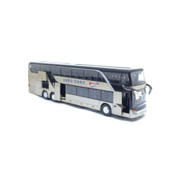 1:32 High Quality Alloy Business Bus Model Metal Diecasts Simulation Luxury Double Sightseeing Bus Pull - G