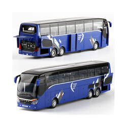 1:32 High Quality Alloy Business Bus Model Metal Diecasts Simulation Luxury Double Sightseeing Bus Pull - D