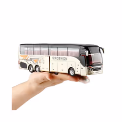1:32 High Quality Alloy Business Bus Model Metal Diecasts Simulation Luxury Double Sightseeing Bus Pull - D