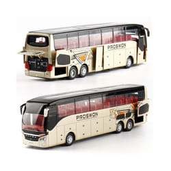 1:32 High Quality Alloy Business Bus Model Metal Diecasts Simulation Luxury Double Sightseeing Bus Pull - A