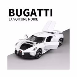 1:32 Alloy Scale Model Car Toys Bugatti La Voiture Noire Alloy Diecast Simulation Toy Vehicles Models - White