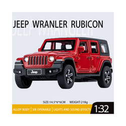 1:32 Jeeps Wrangler Rubicon Alloy Car Model Diecast Metal Off-road Vehicle High Simulation Sound Light - 32 Rubicon RED